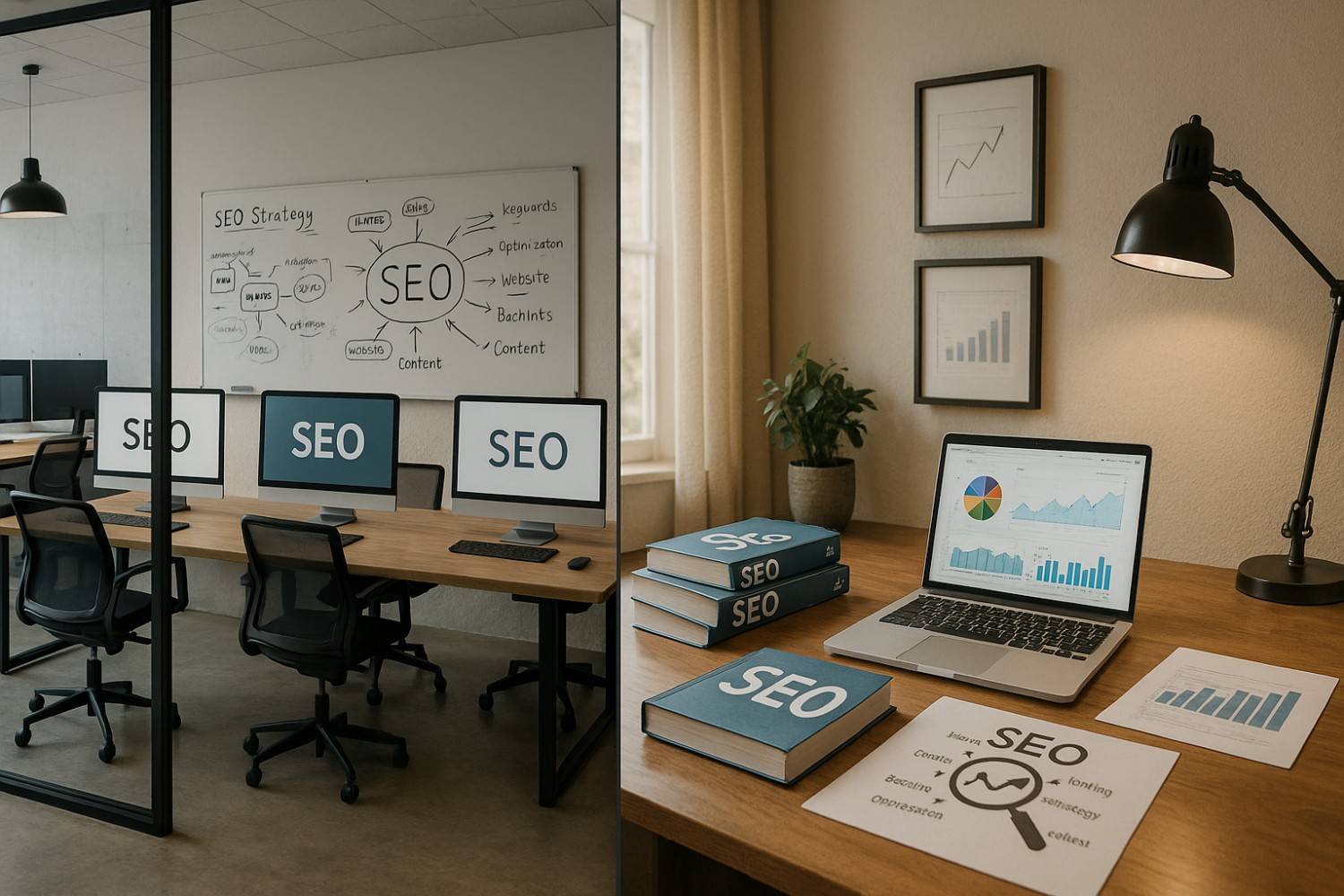 comparison of an SEO agency vs freelancer